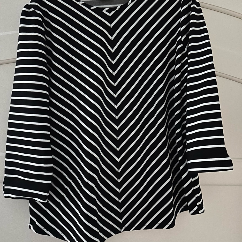 Van Heusen Monochrome Striped Blouse
